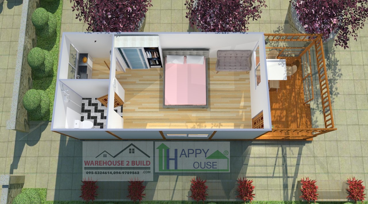 บ้านสำเร็จรูป บ้านน็อคดาวน์ สร้างออฟฟิศ happyhouse ND-08