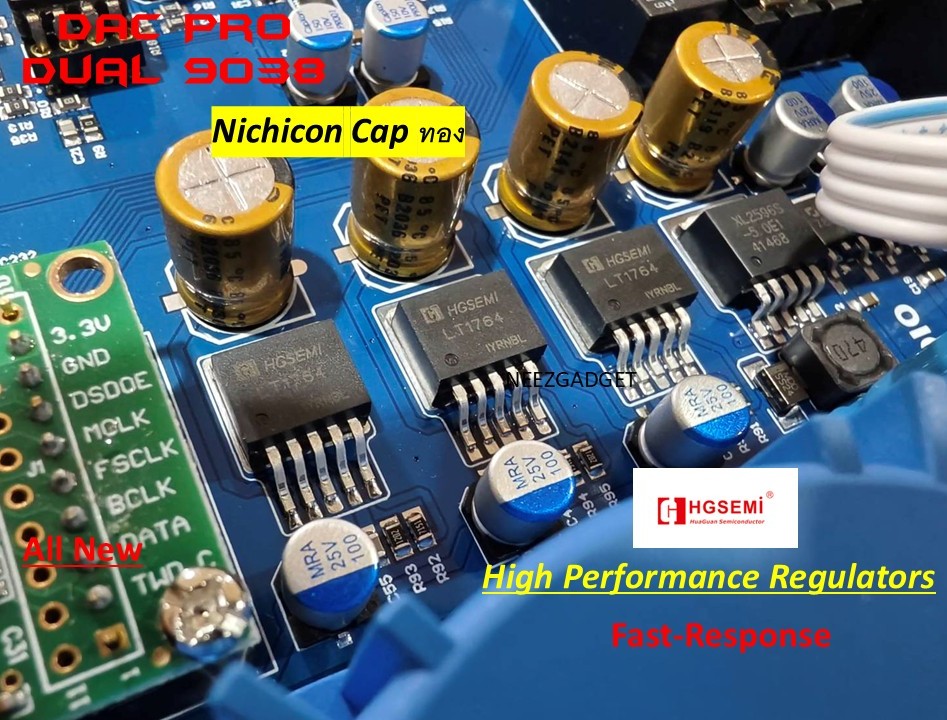 DAC Pro Dual 9038 32bit/384kHz DSD512 aptX-HD, LDAC รีโมท "All New" ร้านไทย มีประกัน