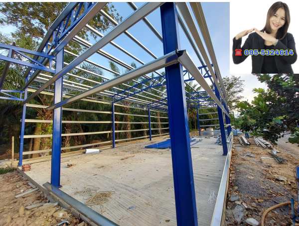 รับสร้างโกดัง บางสะพาน ขนาด9.00x18.00x6.00 เมตร