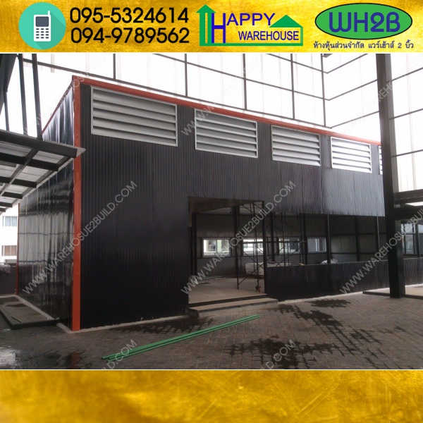 รับสร้างโกดังสำเร็จรูป โรงยิม ขนาด 12.00 x 18.00 x 6.00 m.