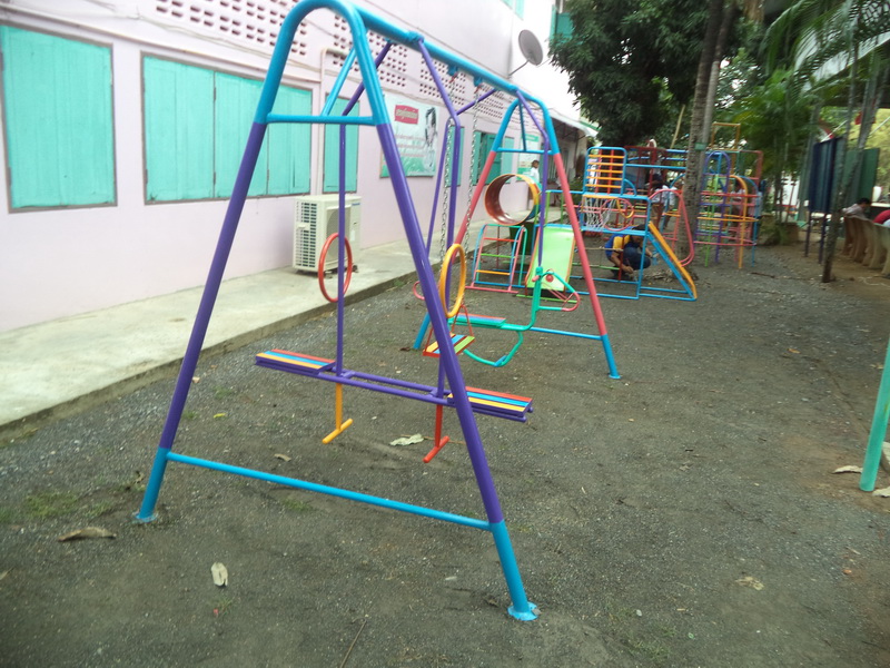 รหัส PG ผลงานติดตั้ง (โรงเรียนบ้านรางจิก ต.หนองขาว อ.ท่าม่วง จ.กาญจนบุรี) เครื่องออกกำลังกายเด็ก