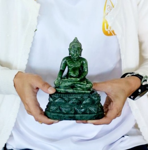 พระหยกแคนนาดา หน้าตัก 3 นิ้ว พิธีพุทธนิมิตร วัดพุทธพรหมยาน ลพ.เล็ก เสก