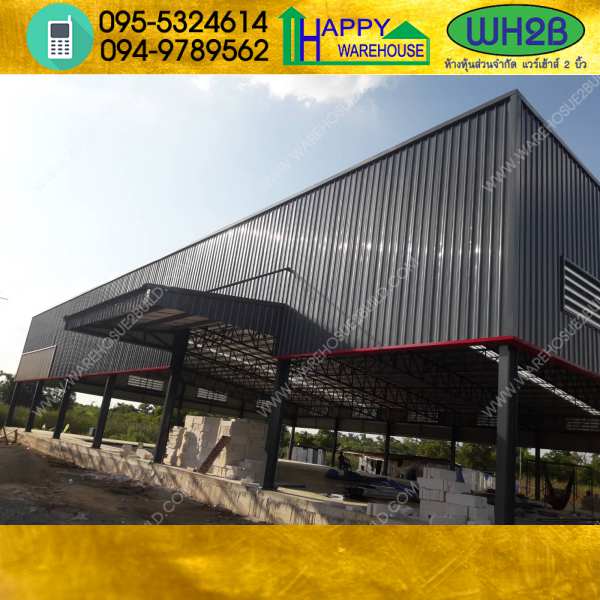 รับสร้างโกดังสำเร็จรูป ลำลูกกา ปทุมธานี ขนาด24x36x7.5 เมตร