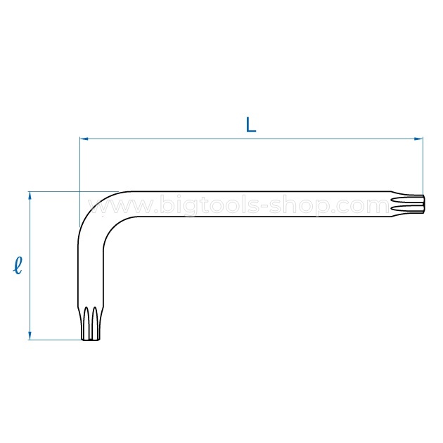 คิง โทนี่ : ประแจแอล สั้น สีขาว 12 แฉก King Tony : Standard Type Spline L - Wrench (1146MR)