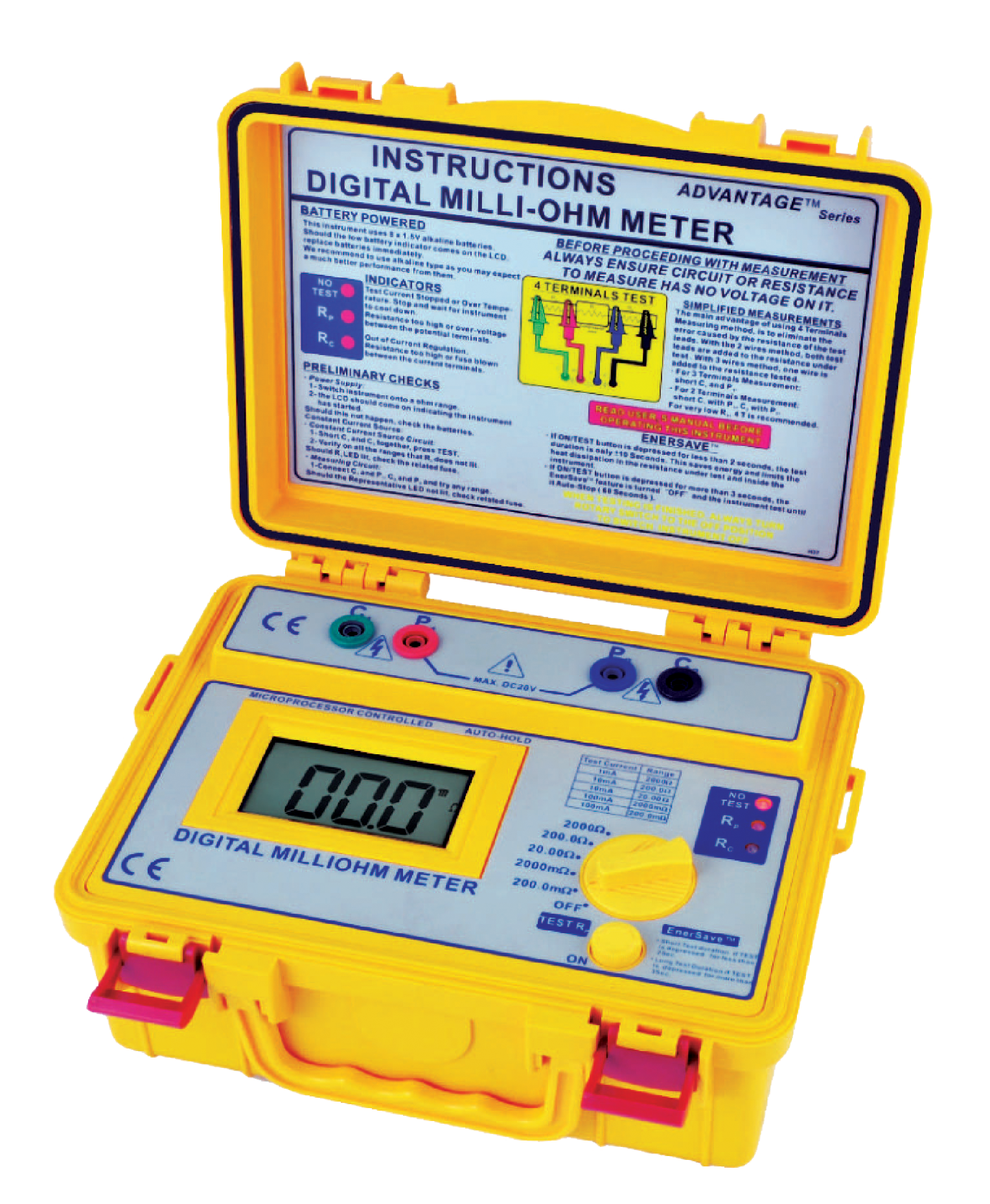 มิลลิโอห์มมิเตอร์แบบมือถือ (DIGITAL MILLIOHM METERS) แบรนด์ KEPLER รุ่น K4137 mO