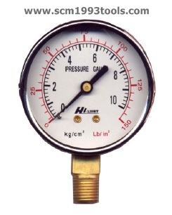 HILIGHT ไฮไลท์ เกจวัดแรงดัน pressure gauge หน้าปัด 3 นิ้ว 3 หุน BSPT