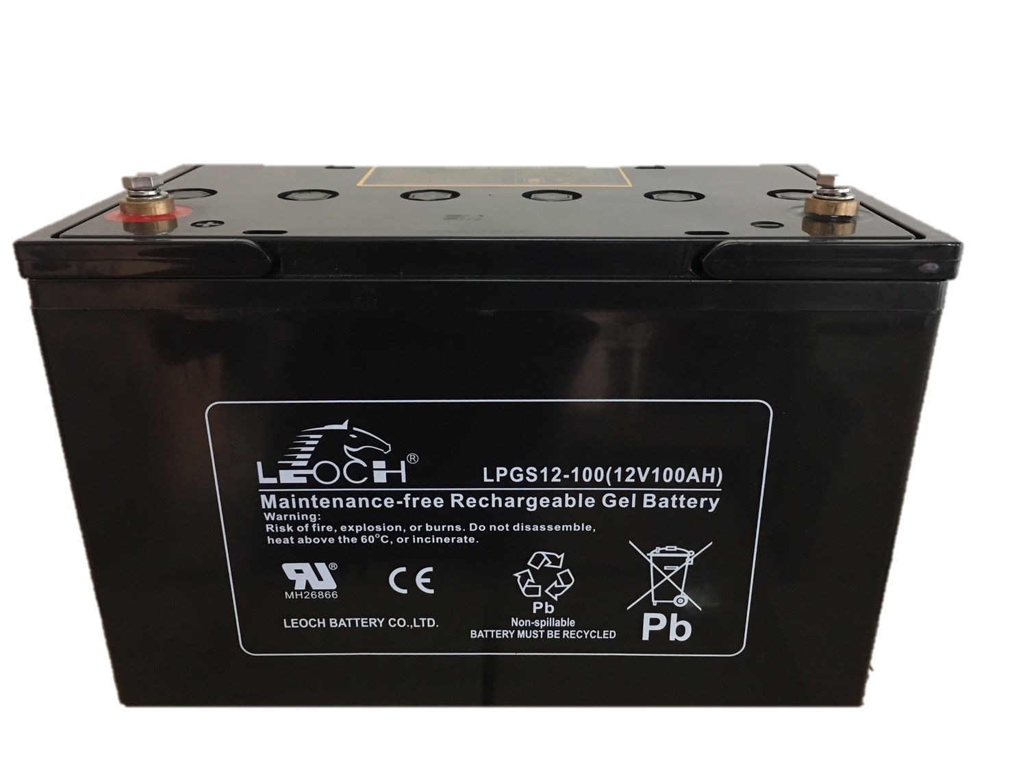 12V 100Ah LPGS12-100 LEOCH แบตเตอรี่ deep cycle โซล่าเซลล์ รถไฟฟ้า