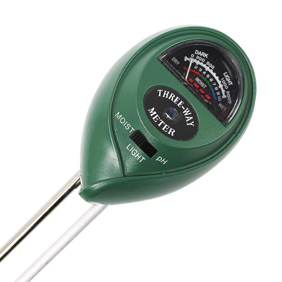 เครื่องวัดค่าดิน 3-in-1 อเนกประสงค์ (วัดได้ 3 ค่า 1. PH, 2. ความโปร่ง, 3. ความชื้น)