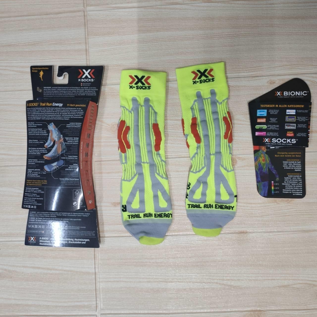 ถุงเท้าวิ่งเทรล X-Bionic Trail Running Energy Socks ของแท้ พร้อมส่ง วิ่งเทรล ระบายอากาศได้ดี