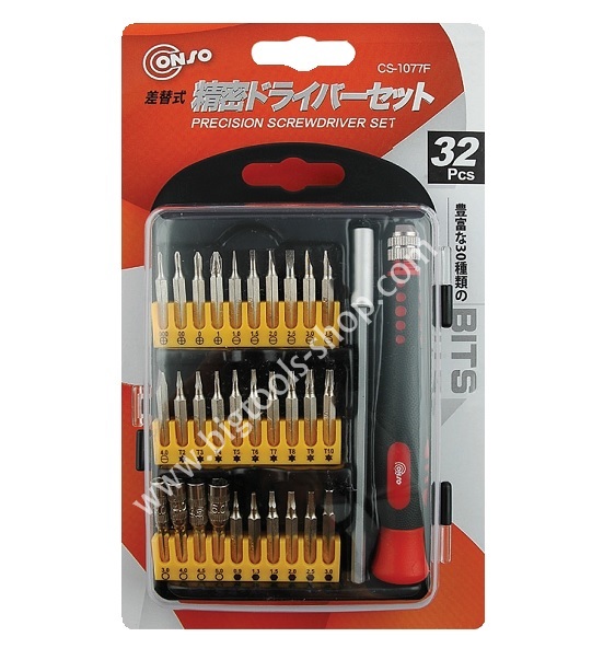 Conso : ไขควงมินิ ชุด 32 ชิ้น Conso : Precision Screwdriver Set 32 Pc.