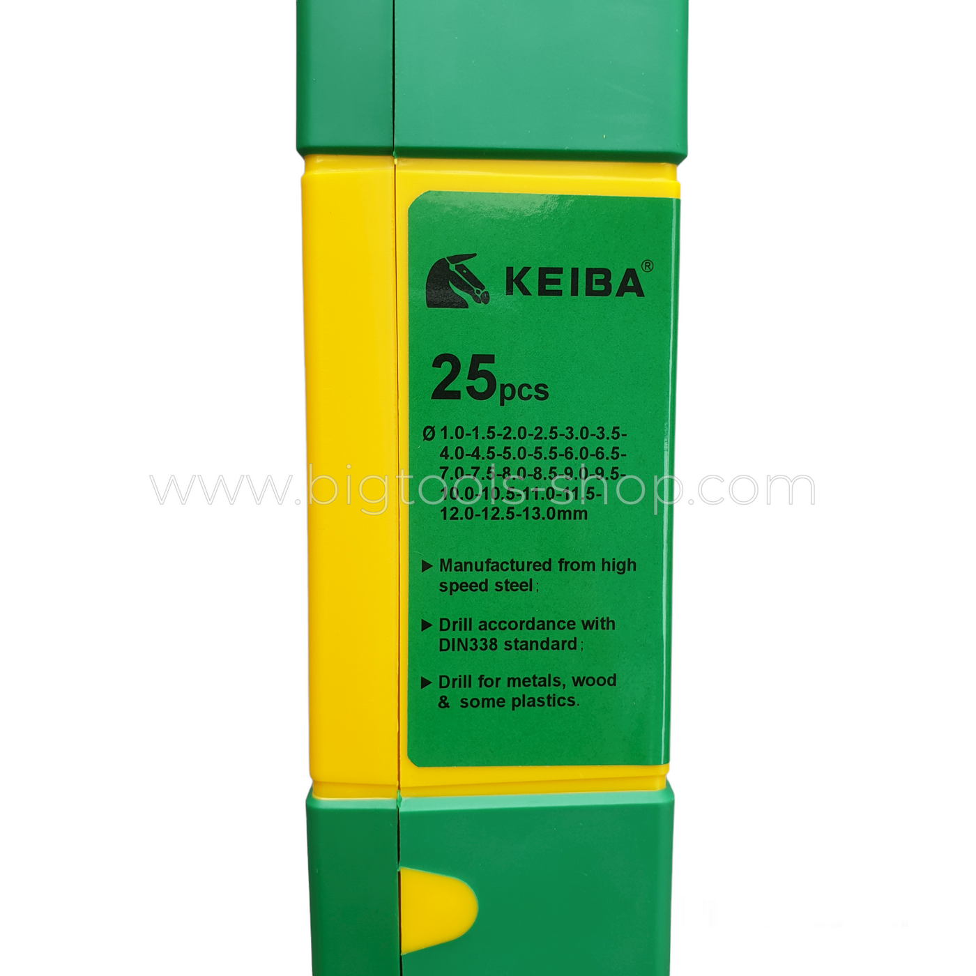Keiba : ชุดดอกสว่าน ไฮสปีด HSS เจาะเหล็ก/ไม้/พลาสติก ชุด 25 ตัว ขนาด 1-13 มม. (KE-2503006)