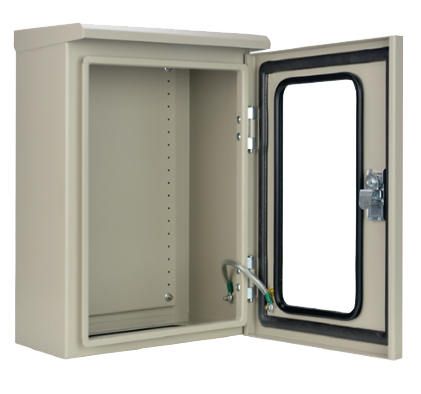 KBJB ตู้ไฟสวิทช์บอร์ดแบบกันฝุ่นกันน้ำ ฝา 1 ชั้น มีหลังคา (ฝากระจก)