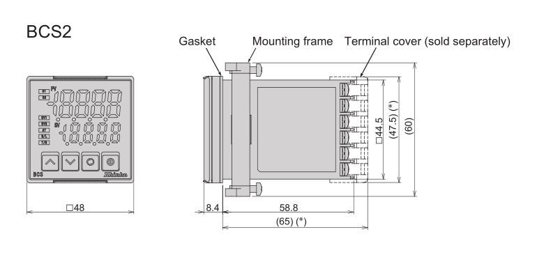 เครื่องวัด-ควบคุมอุณหภูมิแบบติดแผง SHINKO รุ่น BCS2-Series : Digital Indicating Controllers
