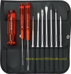 PB Swiss Tool พีบีสวิสทูล รุ่น PB215 ไขควงชุด บรรจุซองหนัง Screwdriver Set