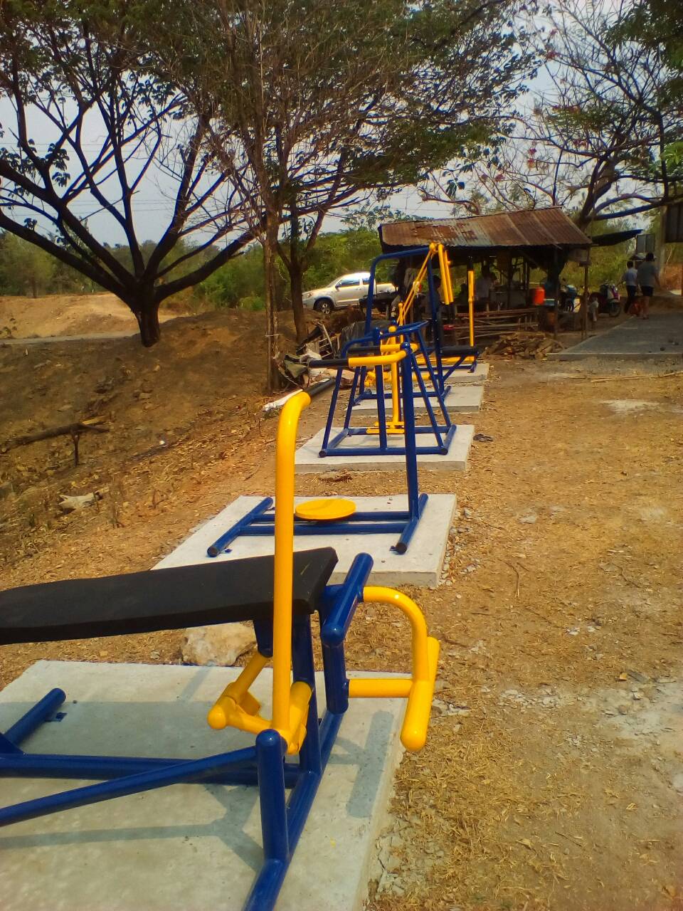 รหัส SM ผลงานติดตั้ง (สระบุรี) เครื่องออกกำลังกายกลางแจ้ง