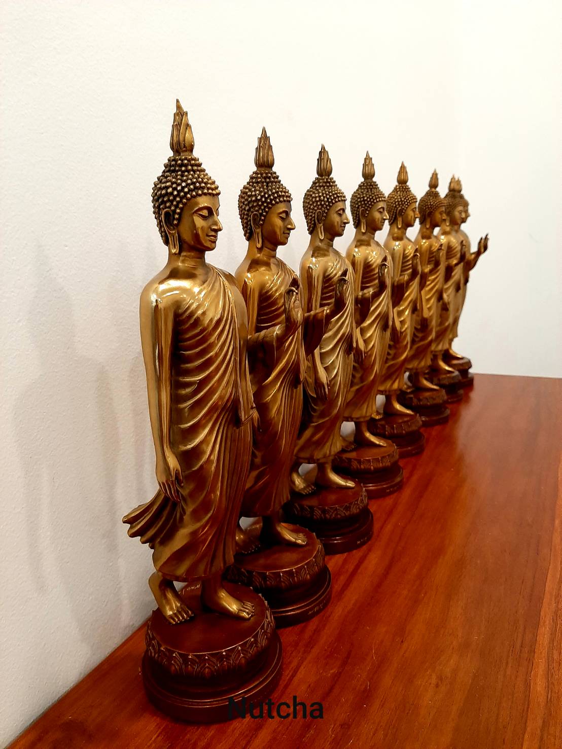 พระพุทธลีลาประทานพร สูง 12 นิ้ว วัดท่าขนุน