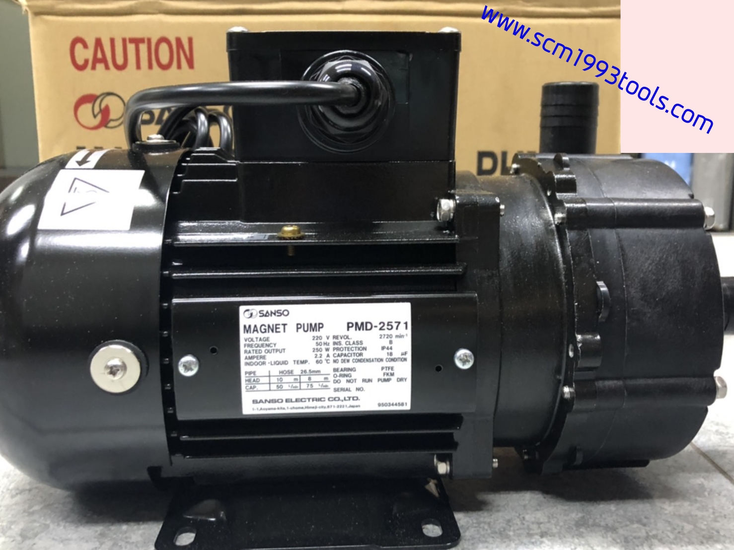 SANSO รุ่น PMD-2571 ปั๊มน้ำยาเคมี ใบพัดแม่เหล็ก MAGNET DRIVE SEALLESS PUMP