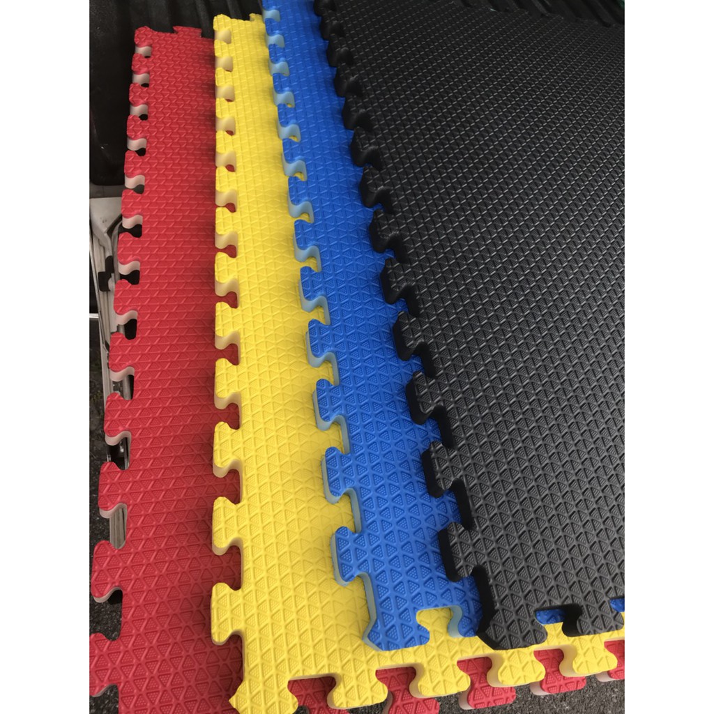 แผ่นยางปูพื้นจิ๊กซอว์ J-0009 ขนาด 60*60 ซม.หนา 25 มม.