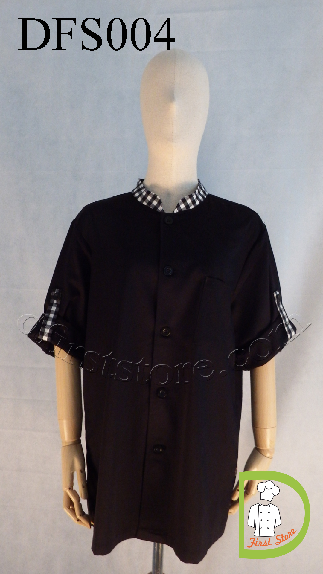 DFS004 Chef Uniform ชุดเชฟสากล (black,สีดำ)