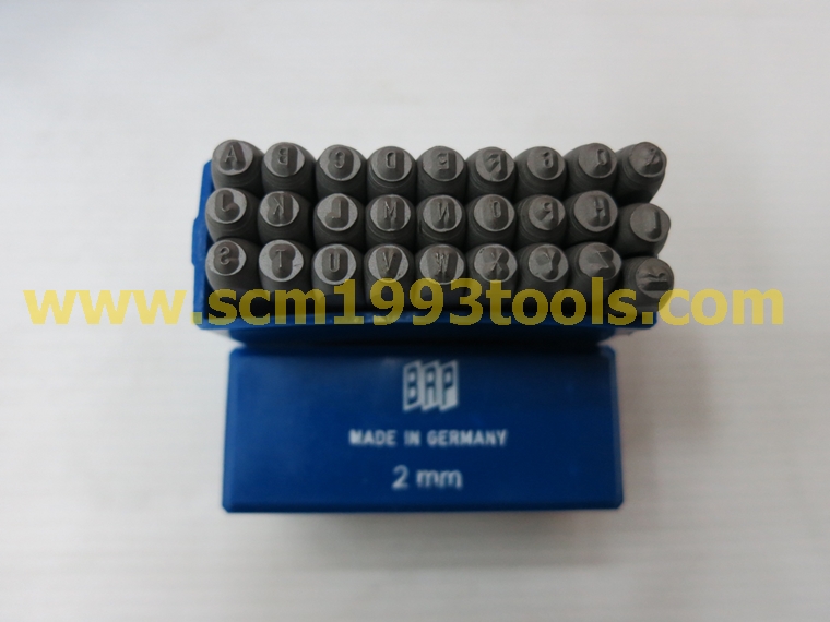 BRP เหล็กตอกตัวหนังสือ A-Z 2 มม. เหล็กตอกตัวอักษร 2 mm. Steel Character Stamper