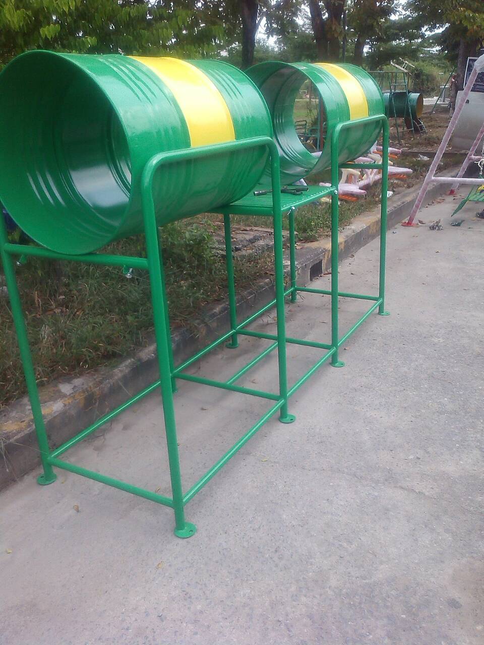 รหัส PG ผลงานติดตั้ง (หมู่บ้านนิวส์เวิลด์วิลล์-บางบัวทอง จ.นนทบุรี) เครื่องเล่นสนามกลางแจ้งสำหรับเด็ก