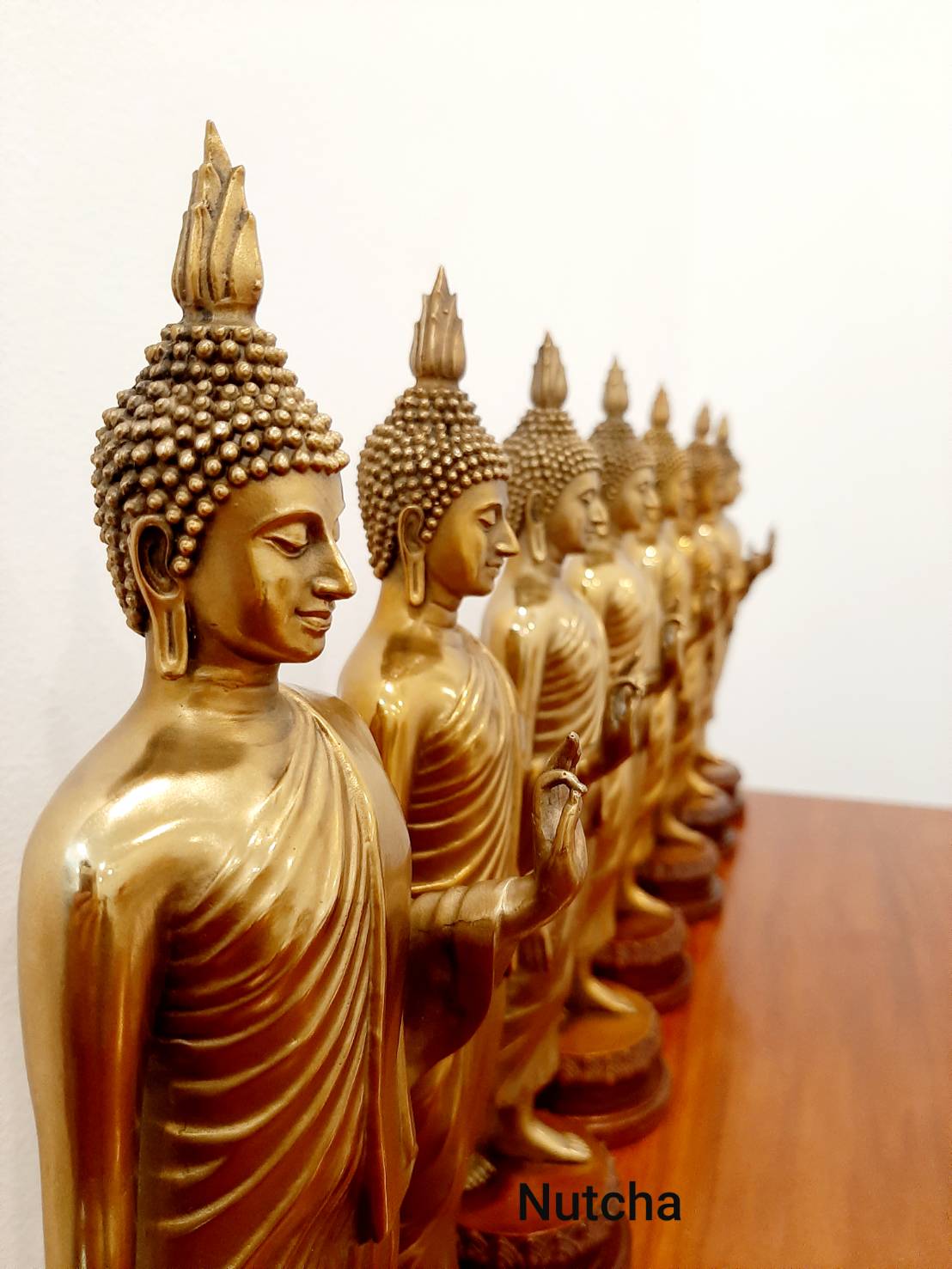 พระพุทธลีลาประทานพร สูง 12 นิ้ว วัดท่าขนุน