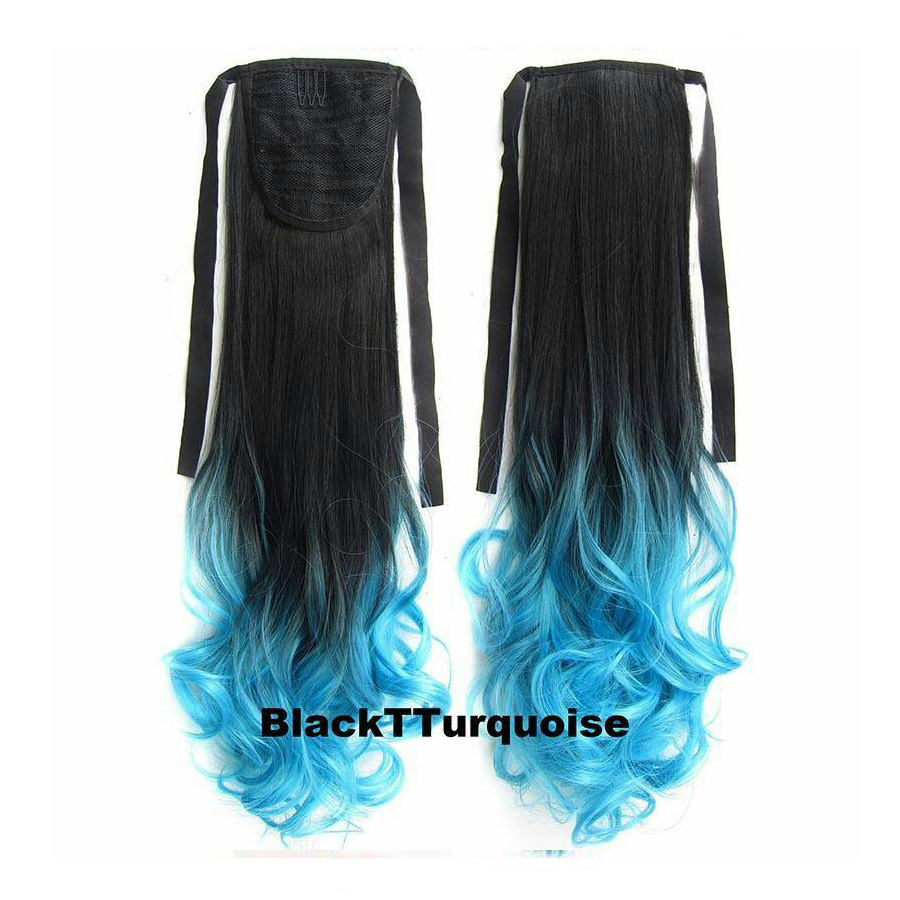 Ombre Curly Ribbon แบบลอน สี 1BTTurquoise