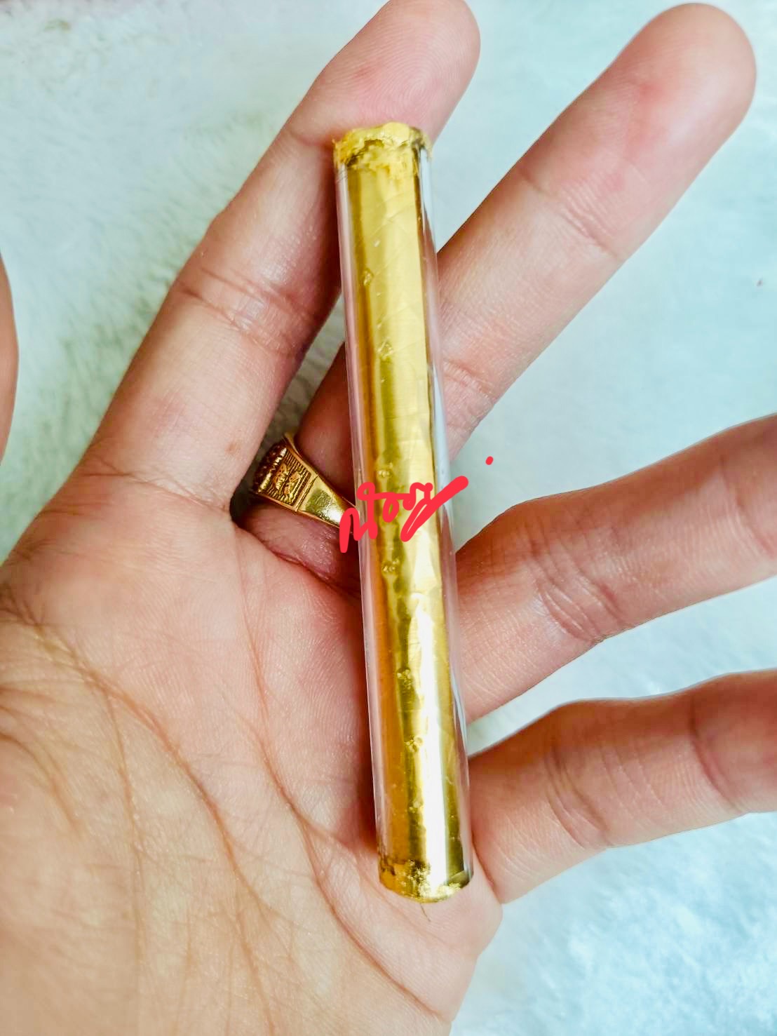 ตะกรุดปลากระป๋อง ตะกรุดสัตว์เลี้ยง No.964 ไม่บรรจุเกศา หลวงปู่ศิลา