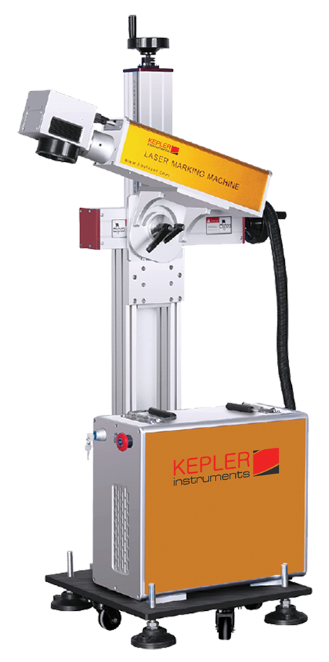 เครื่องเลเซอร์มาร์คกิ้งสำหรับอุตสาหกรรมชนิด Fiber Laser รุ่น KFL-GQ-20D แบบ Production Line (20Watt, พร้อมคอมพิวเตอร์)