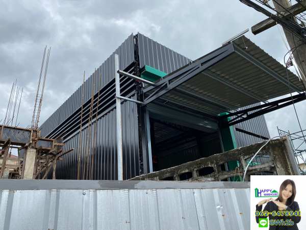 โกดังสำเร็จรูป บางกระสอ ขนาด8.00x14.00x6.00เมตร