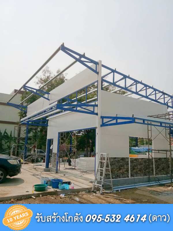 รับสร้างโกดังสำเร็จรูป แพร่ ขนาด12x16x6 เมตร