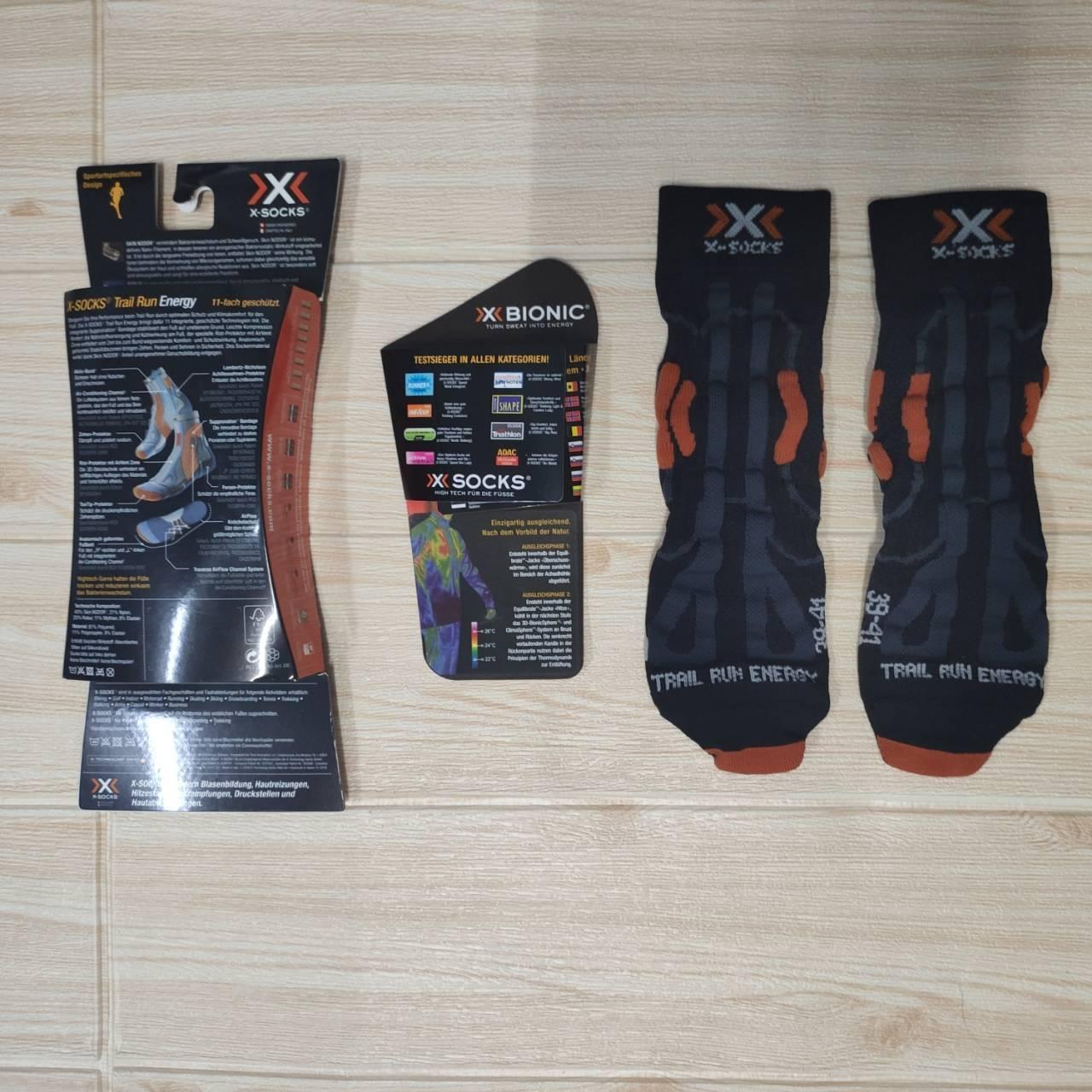 ถุงเท้าวิ่งเทรล X-Bionic Trail Running Energy Socks ของแท้ พร้อมส่ง วิ่งเทรล ระบายอากาศได้ดี
