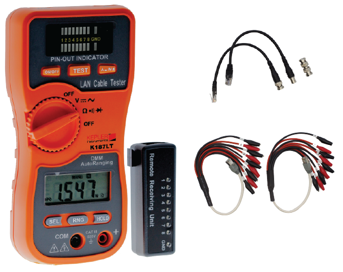 เครื่องทดสอบสายแลน (cable tester) แบรนด์ KEPLER รุ่น K187LT