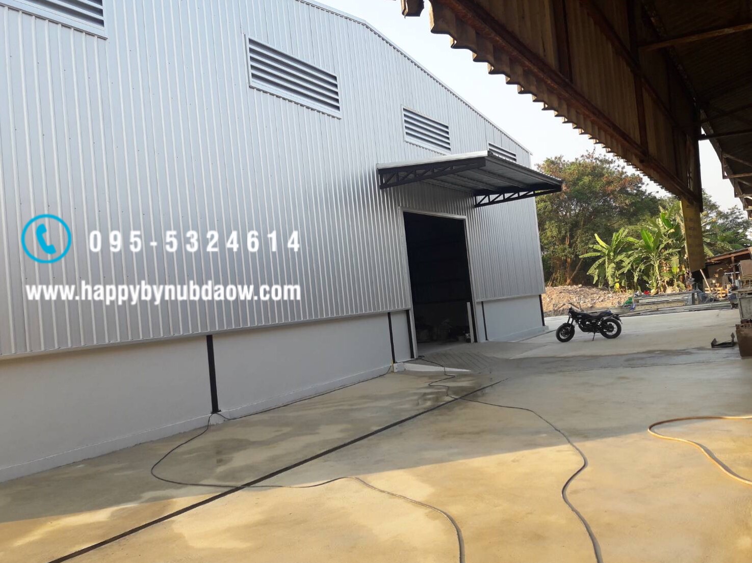รับสร้างโกดังสำเร็จรูป อ้อมใหญ่ นครปฐม 24x42x7.20 เมตร