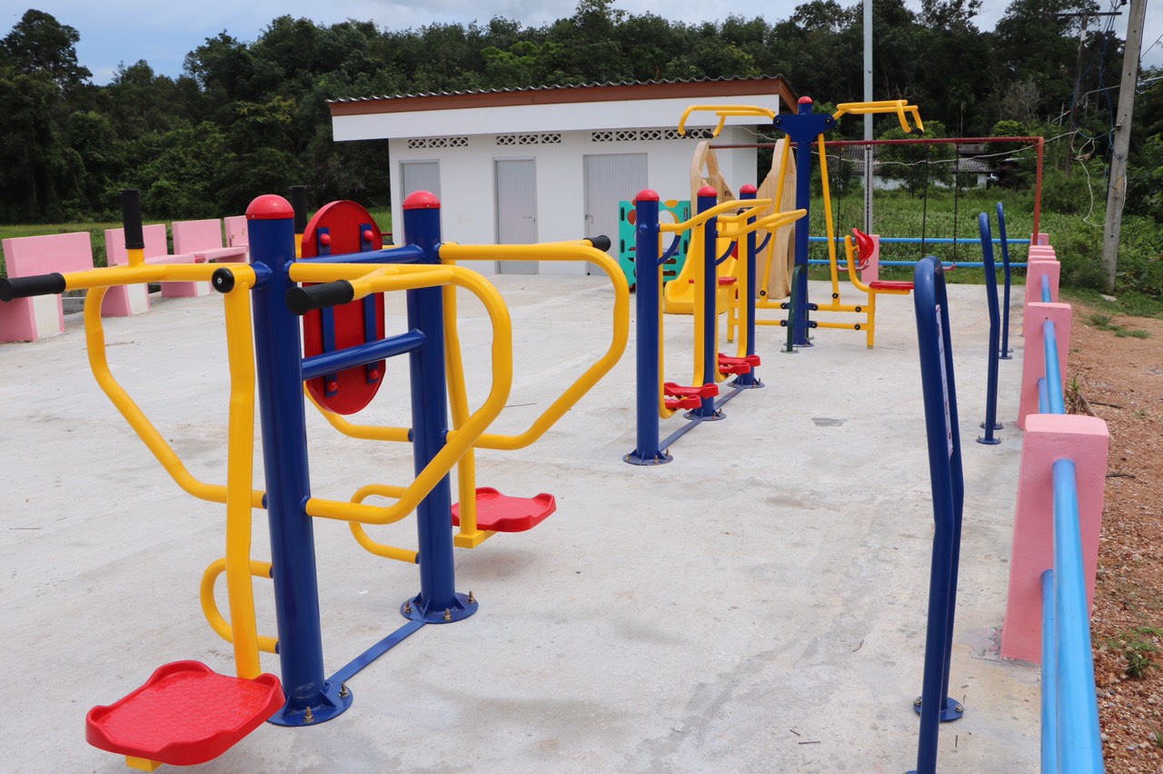 รหัส OUL ผลงานติดตั้ง (อบต.กายูบอเกาะ จ.ยะลา) เครื่องออกกำลังกายกลางแจ้ง