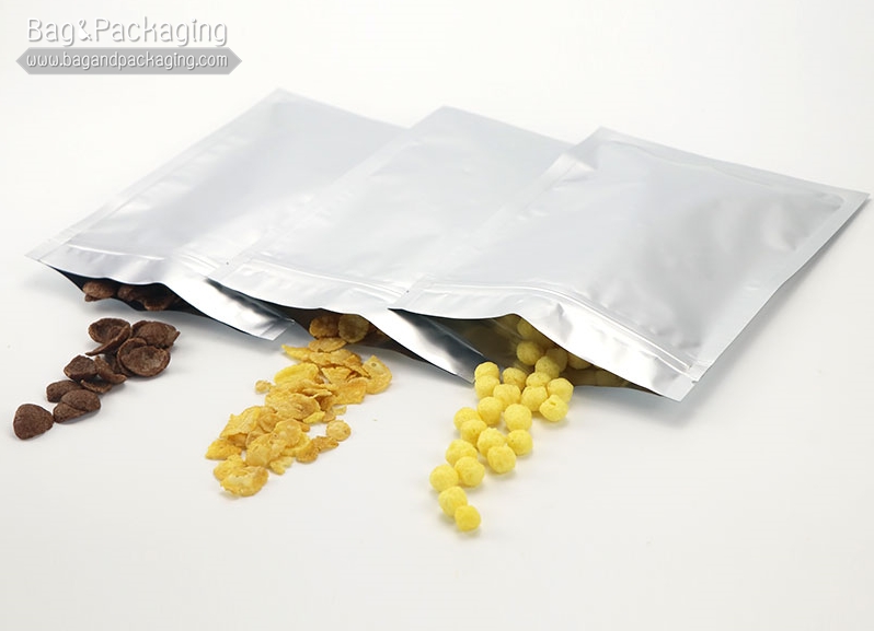 ถุงซิปล็อคก้นแบน อลูมิเนียมฟอยล์ (ตั้งไม่ได้)