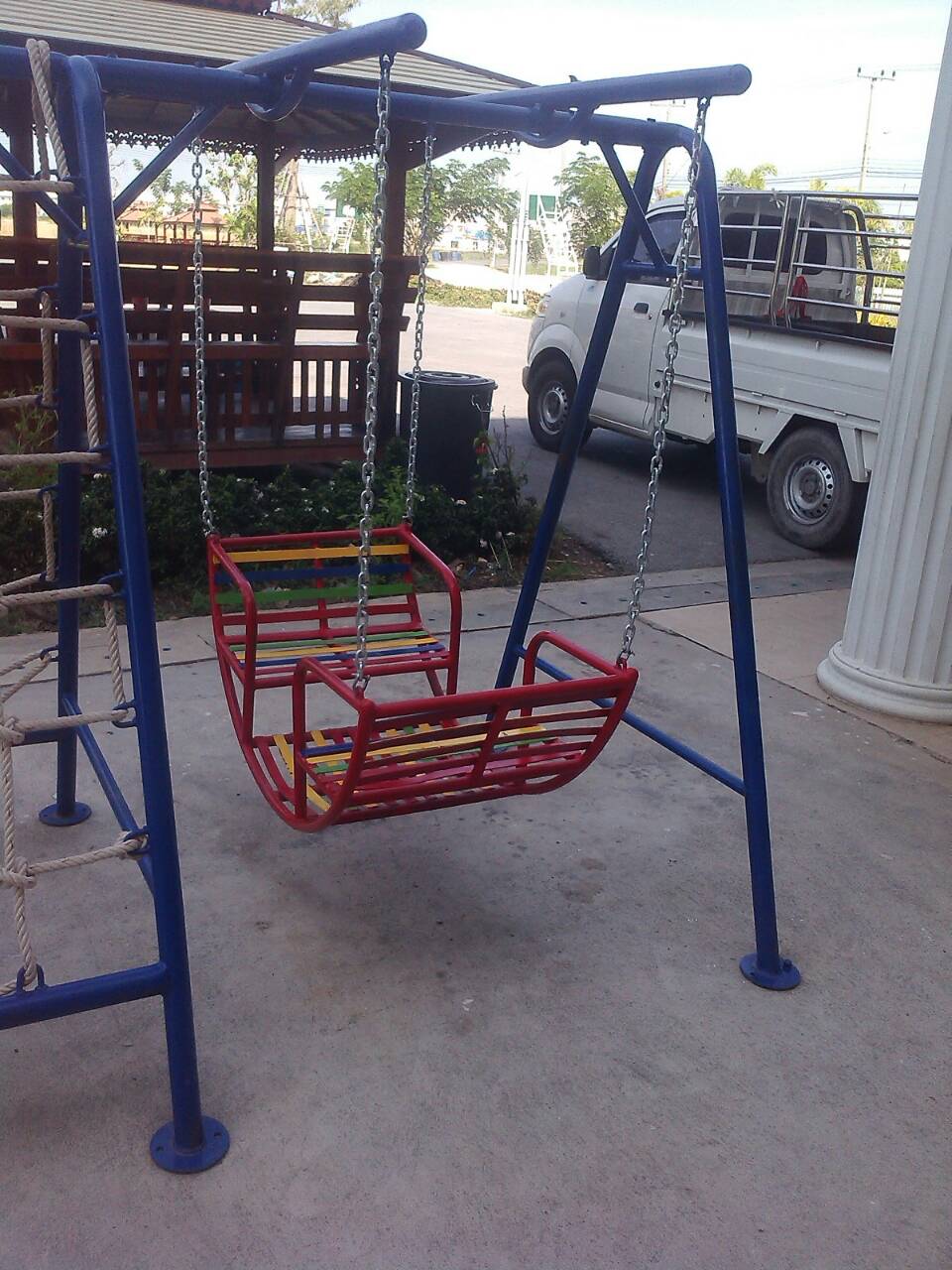 รหัส PG ผลงานติดตั้ง (โรงเรียนเจนอยุธยา-ตำบลคลองสวนพลู อำเภอพระนครศรีอยุธยา) เครื่องออกกำลังกายเด็ก