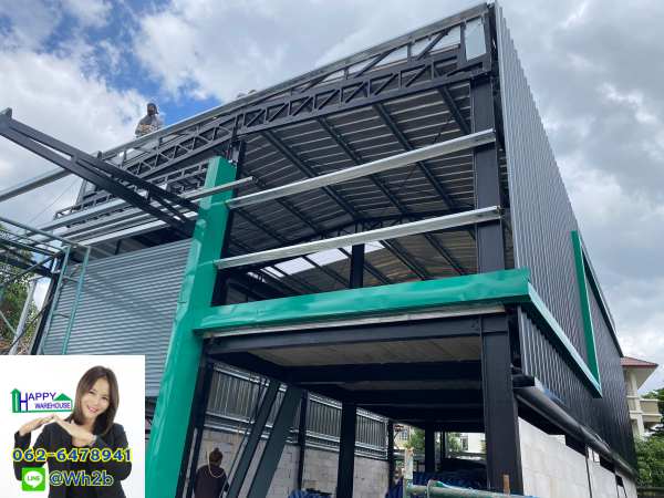 โกดังสำเร็จรูป บางกระสอ ขนาด8.00x14.00x6.00เมตร