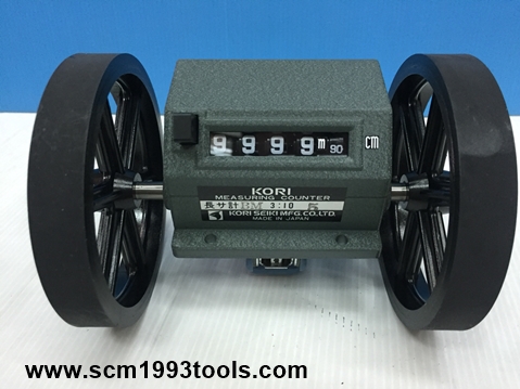 KORI โกริ วัดรอบผ้าเมตร รุ่น BM3-10-5 M หมุนขวา หน้าปัดหน้า Measuring Wheel Counter METERS