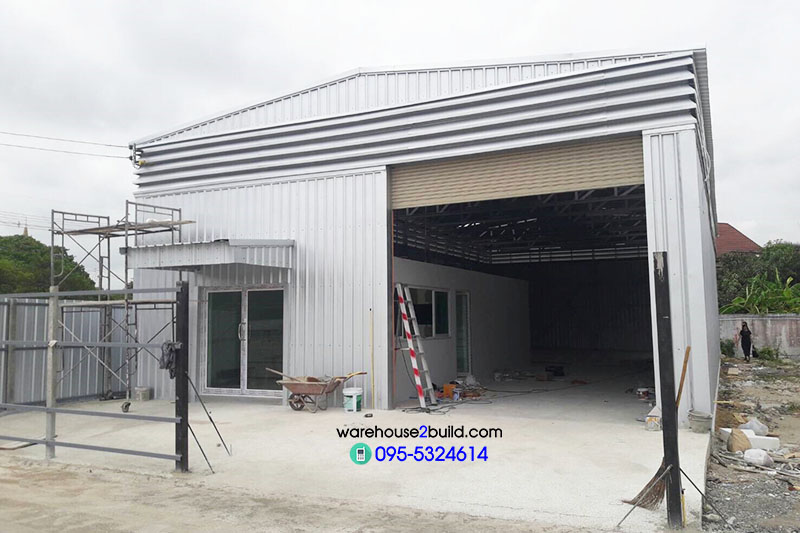 รับสร้างโกดังสำเร็จรูป สวนหลวงร.9 กรุงเทพฯ ขนาด 10.00 x 22.00 x 5.00 m.