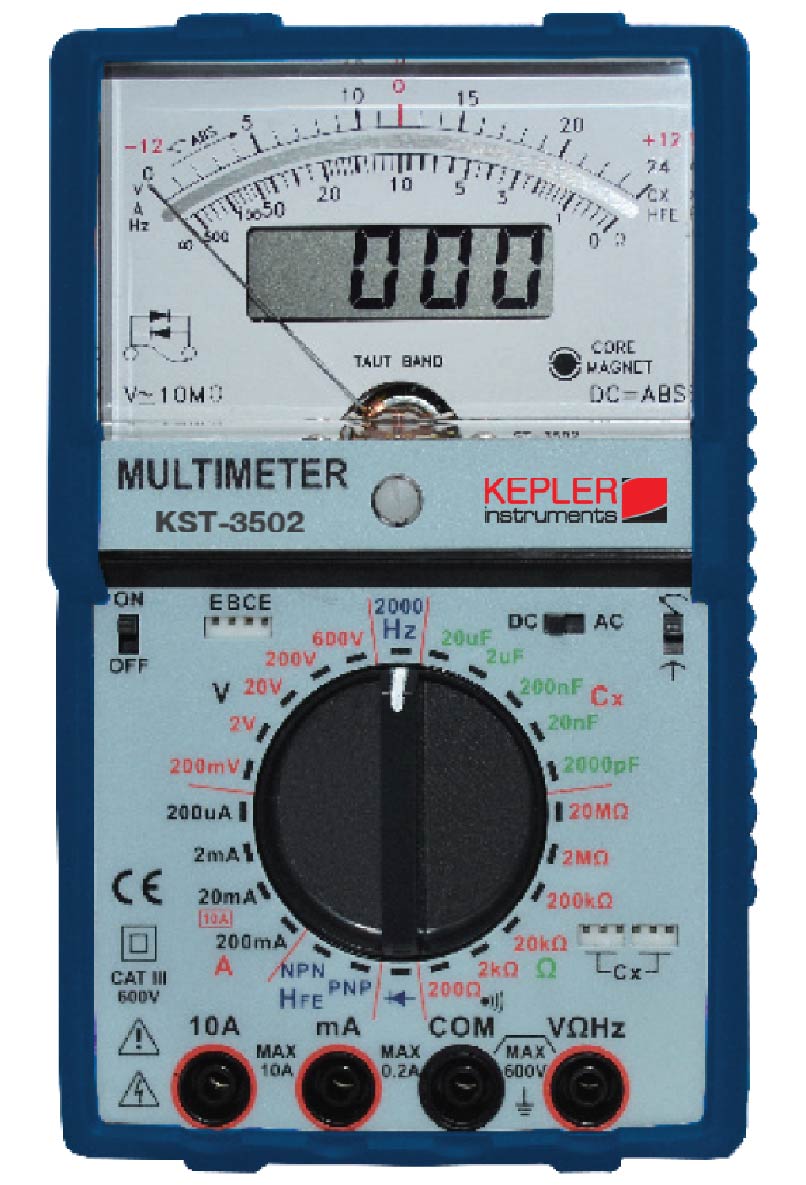 มัลติมิเตอร์แบบอนาล็อก (Digital + Analog Multimeters) KEPLER รุ่น KST-3502