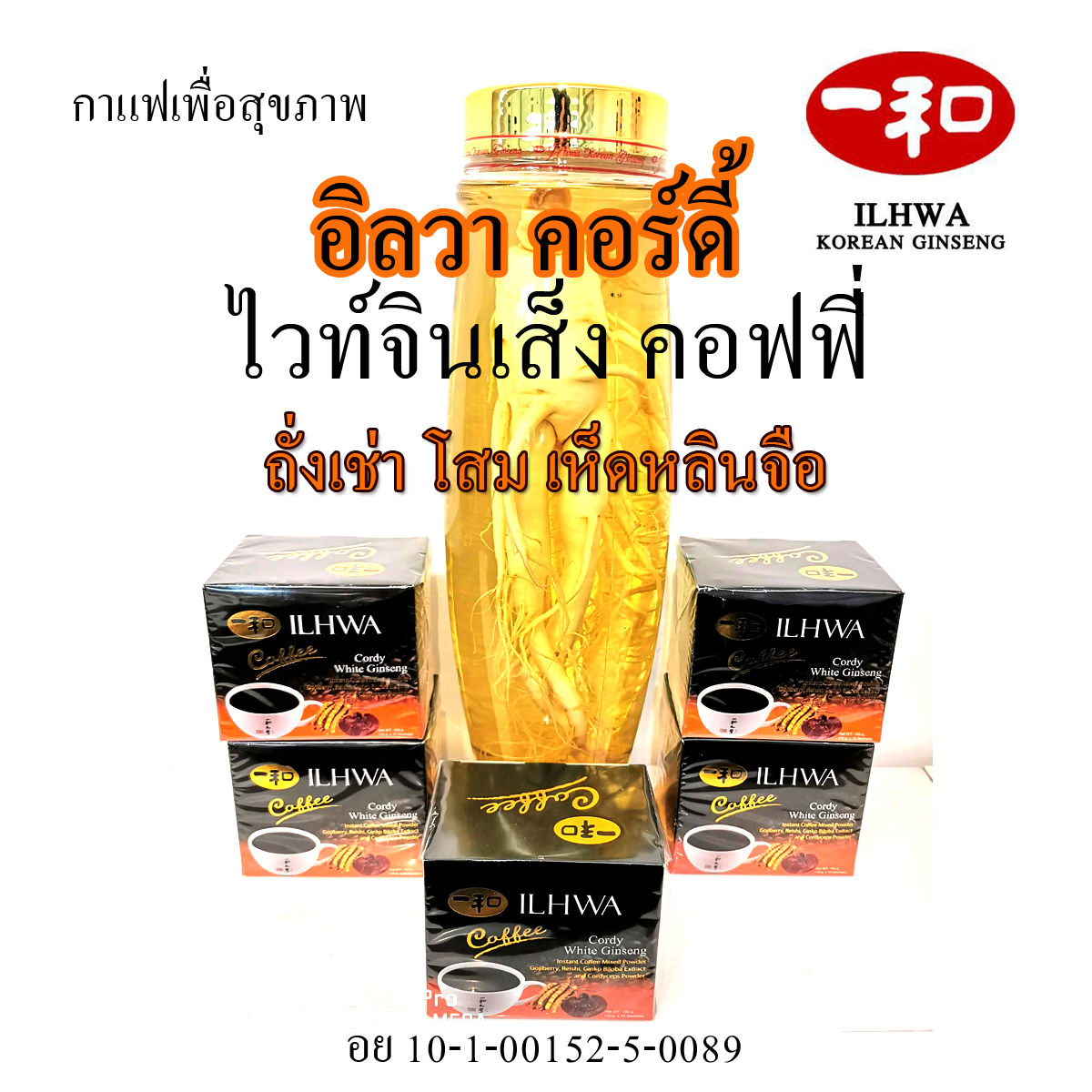 อิลวา คอร์ดี้ ไวท์ จินเส็ง คอฟฟี่