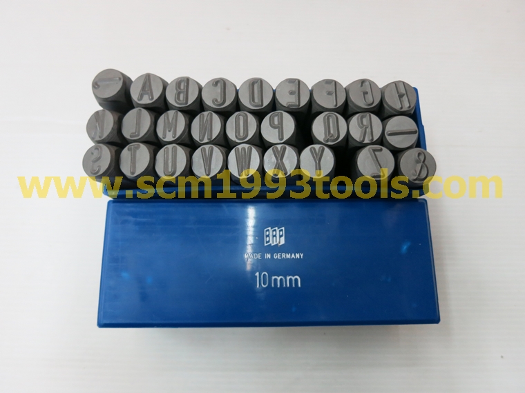 BRP เหล็กตอกตัวหนังสือ A-Z 10 มม. เหล็กตอกตัวอักษร 10 mm. Steel Character Stamper