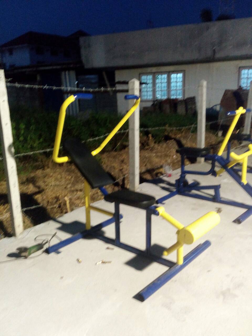 รหัส SM ผลงานติดตั้ง (อำเภอสำนารายณ์ จ.ลพบุรี) เครื่องออกกำลังกายกลางแจ้ง