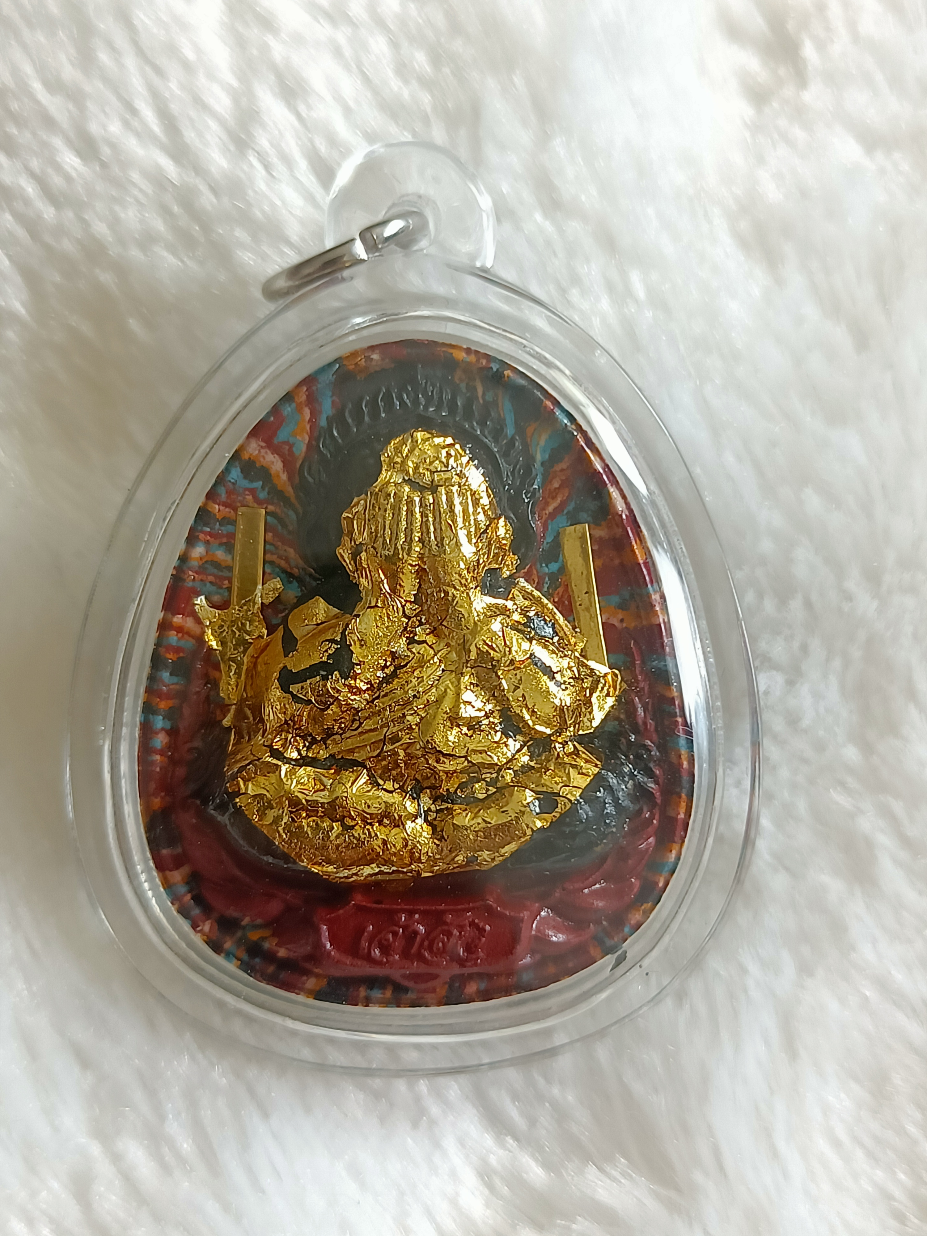 พระปิดตาเจ้าสัวมหาเศรษฐีนกยูงทอง (เนื้อเทพอัคคีสายรุ้งตะกรุดทองคู่โค๊ต ไอเทมลับ ) ครูบาอริยชาติ วัดแสงแก้วโพธิญาณ