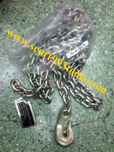 โซ่แรงงานยกของ ขนาด 10 มม. ยาว 4.5 เมตร ยกได้ 3.2 ตัน (TIE-DOWN CHAIN) สำหรับเคลื่อนย้ายสินค้า ในโกดัง โรงงาน