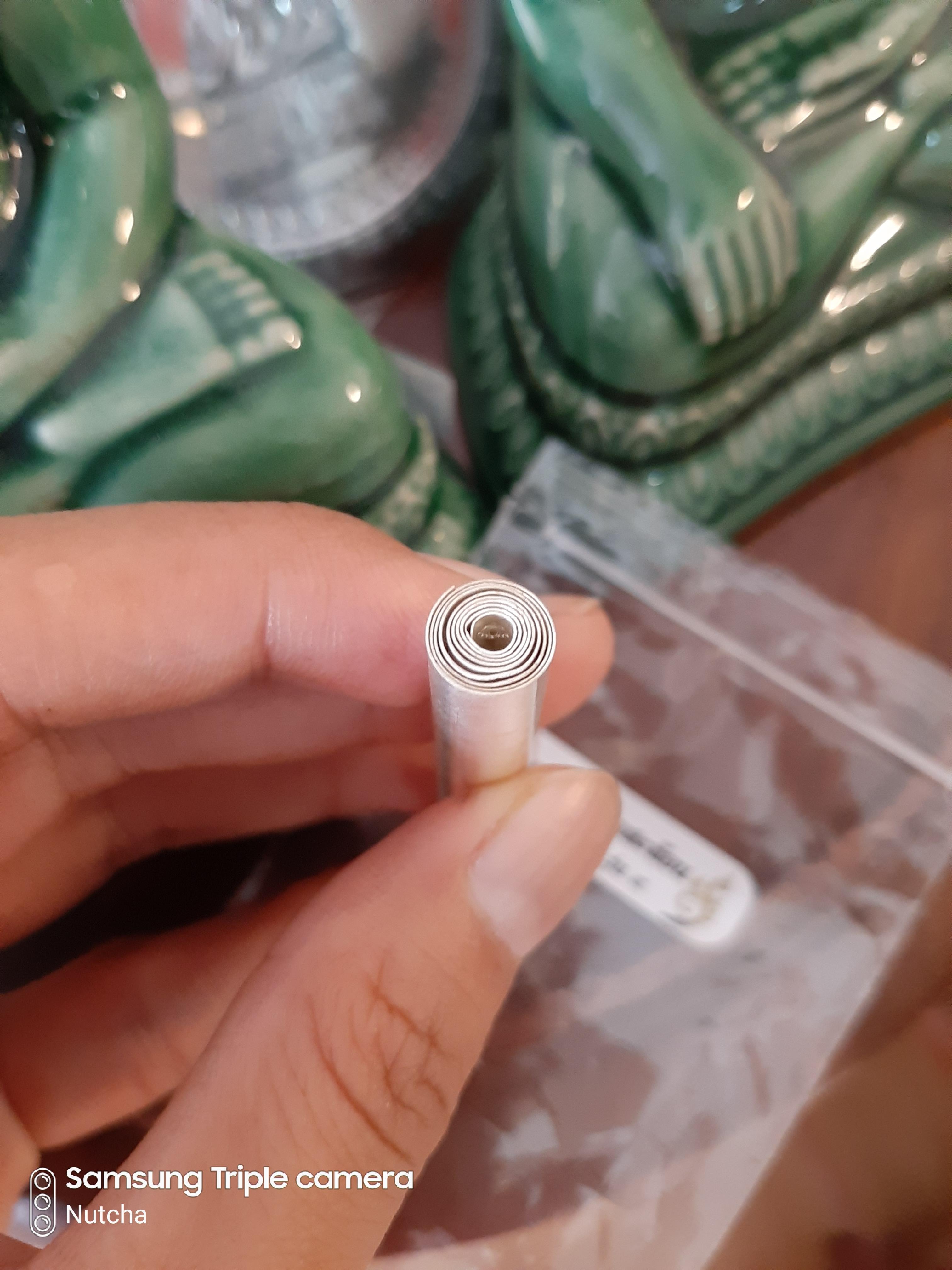 ตะกรุดมหาสะท้อน รุ่น 5 วัดท่าขนุน เลี่ยมทอง พร้อมซองสติ๊กเกอร์เดิม