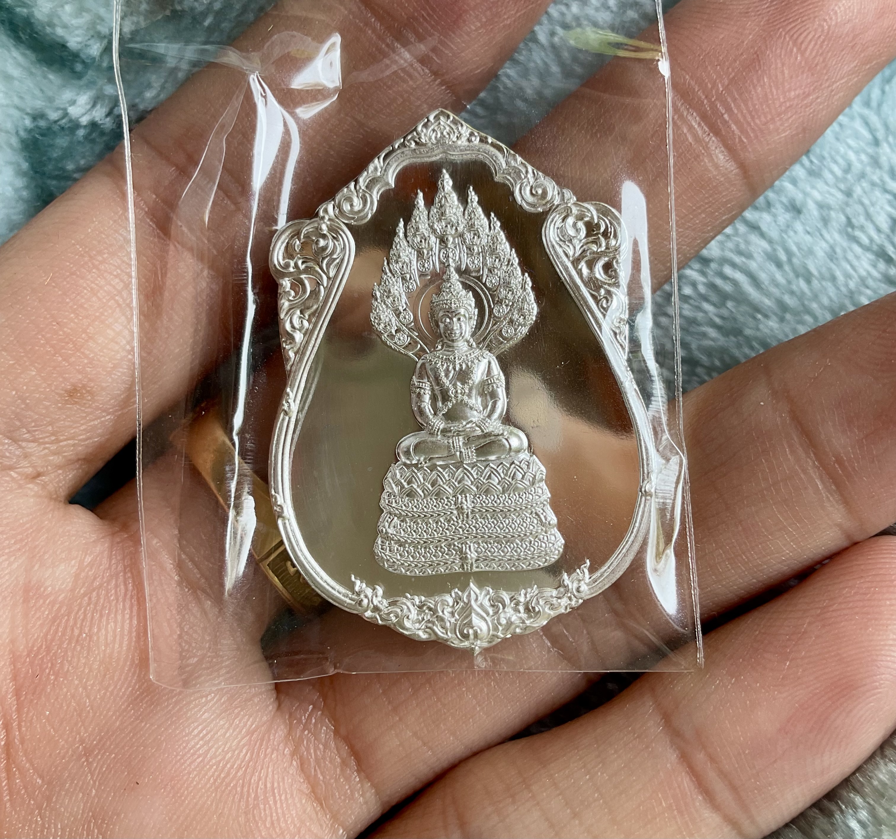 เหรียญพระนาคปรก เสาร์ ๕ ตรีวัน เนื้อเงิน วัดท่าขนุน ปี ๖๗