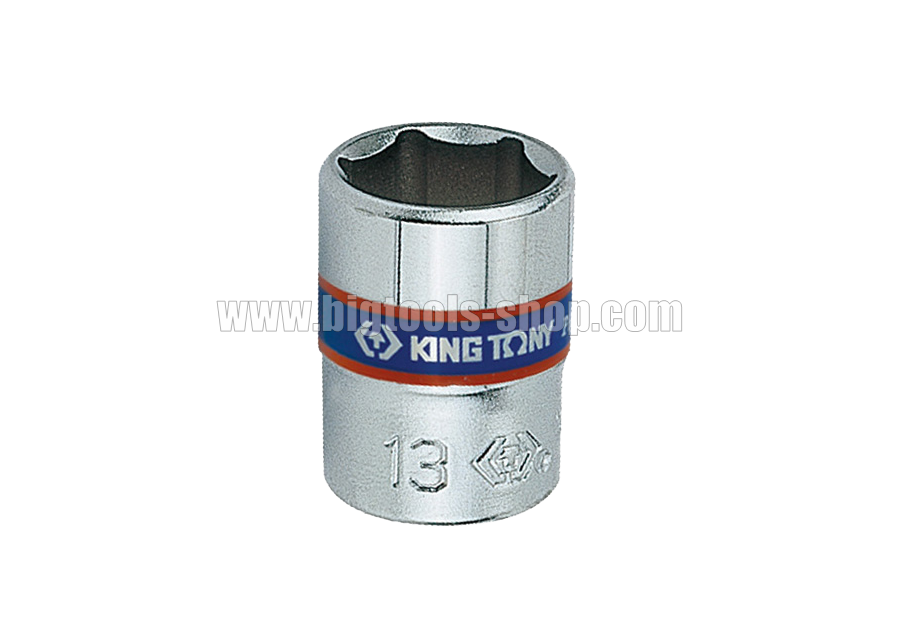 คิง โทนี่ : ลูกบล็อค "สั้น" สีขาว รู 1/4" 6 เหลี่ยม King Tony : 1/4"DR. 6PT Metric Standard Socket (2335M)