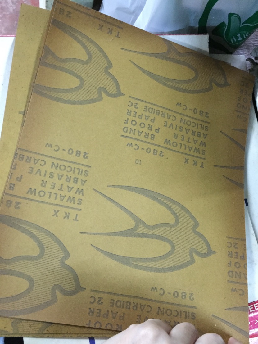 กระดาษทรายน้ำ ตรานกนางแอ่น ญี่ปุ่น คุณภาพดี SANDPAPER ขนาด 9x11 นิ้ว